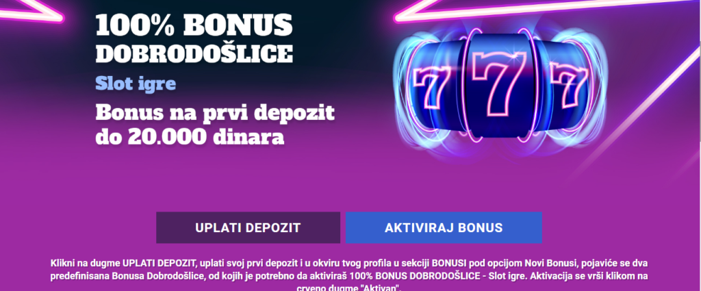 4Bet Kazino nema veliku ponudu bonusa, ali se ističu bonusom dobrodošlice za kazino igrače