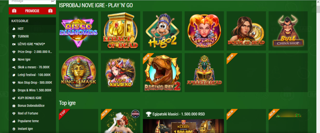 Maxbet kazino igre nalaze se na opciji "slot" na sajtu Maxbet-a